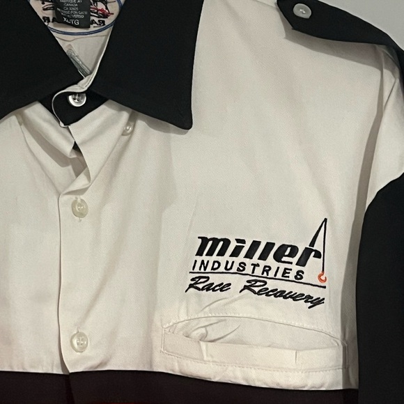 Vintage size XL Fast Eddie Miller Industries Button-Up Shirt NASCAR - Picture 8 of 10